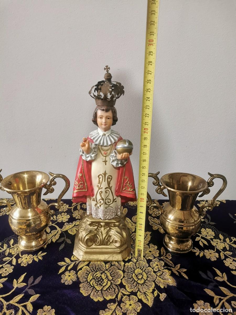 Arte: Ni&ntilde;o Jes&uacute;s de Praga 28cm - Foto 5
