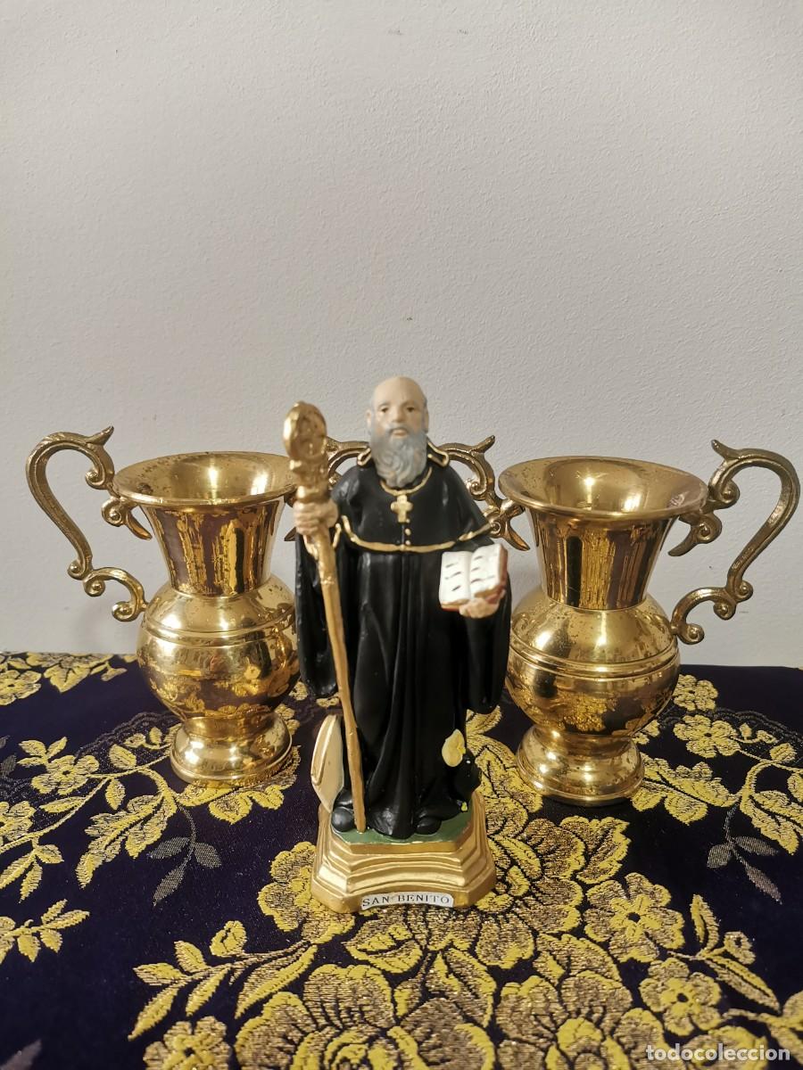 Arte: San Benito Yeso 16cm