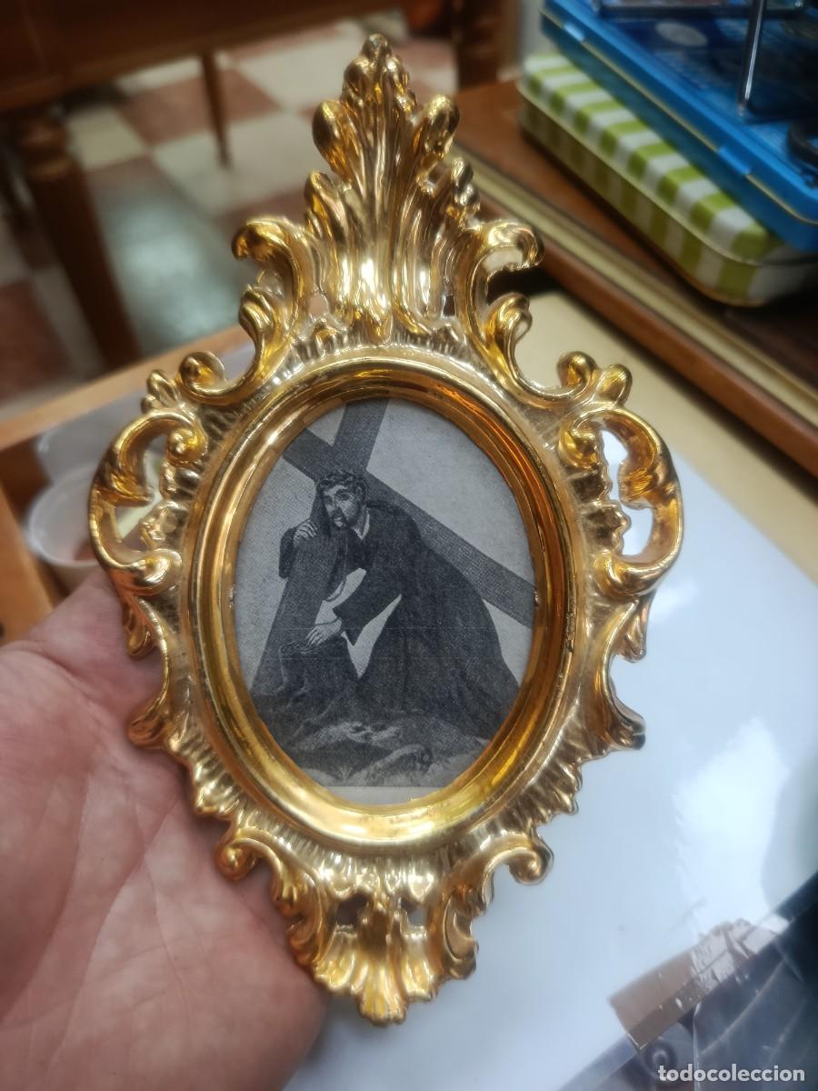 Arte: Peque&ntilde;a cornucopia con Cristo del Pa&ntilde;o de Mocl&iacute;n,a&ntilde;os 70