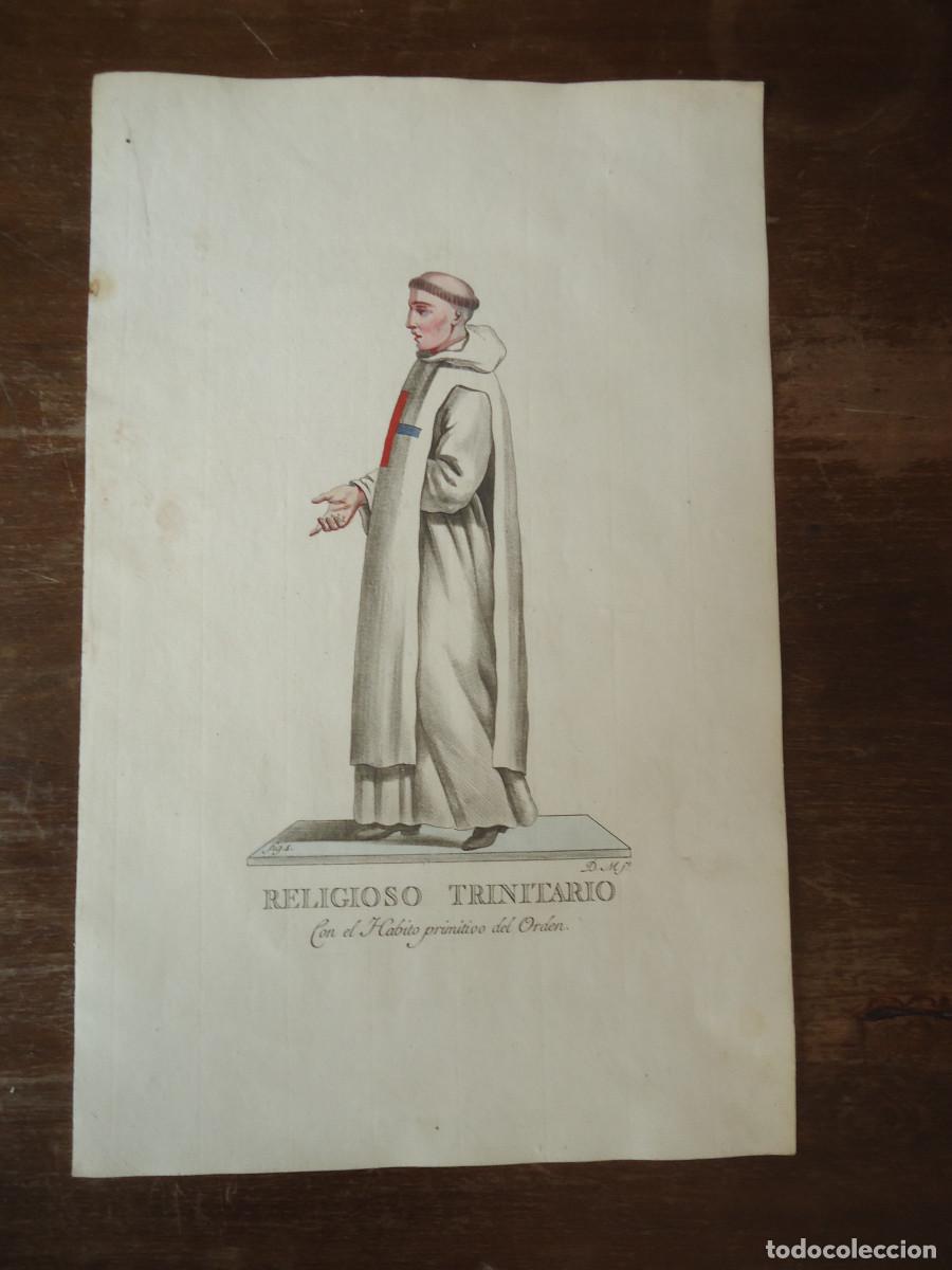 Arte: Religioso Trinitario con el Habito primitivo del Orden. 1798