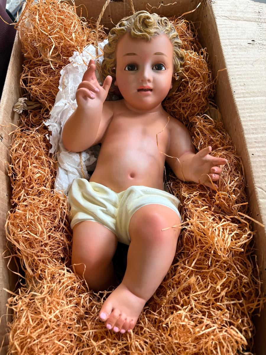 Arte: Gran ni&ntilde;o de estuco talleres Olot bcn mitad siglo xx