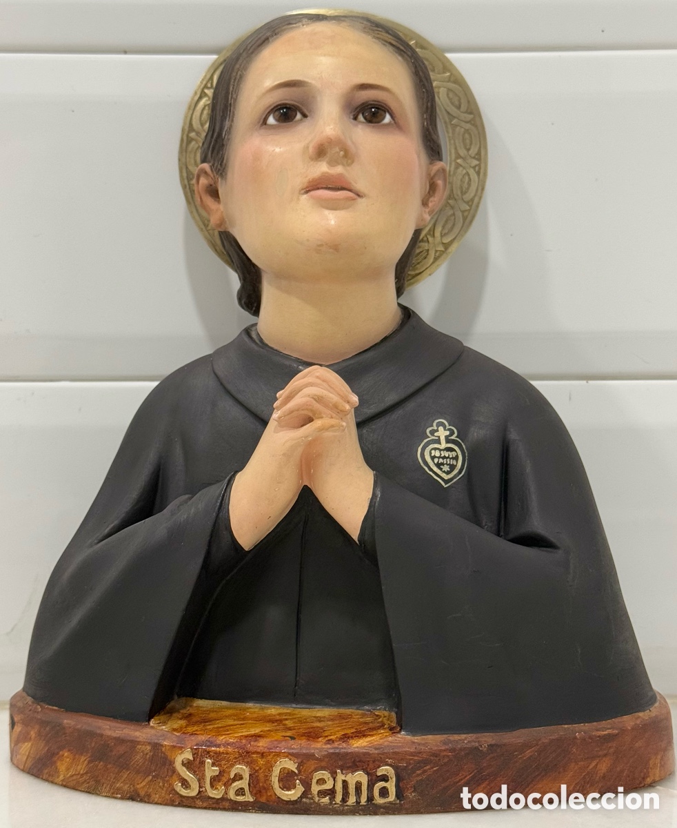 Arte: ANTIGUO BUSTO DE SANTA GEMA DE GALGANI OLOT