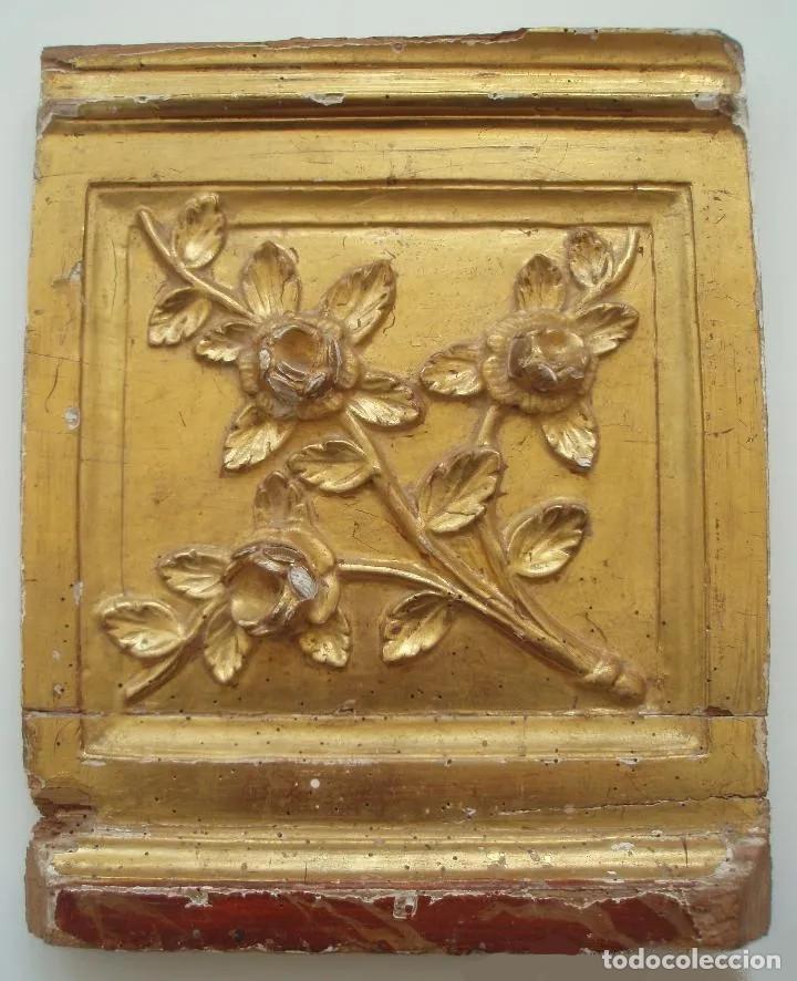 Arte: FRAGMENTO DE RETABLO. SIGLO XVIII-XIX. LA ROSA M&Iacute;STICA, S&Iacute;MBOLO DE LA VIRGEN Y DE LA SANT&Iacute;SIMA...