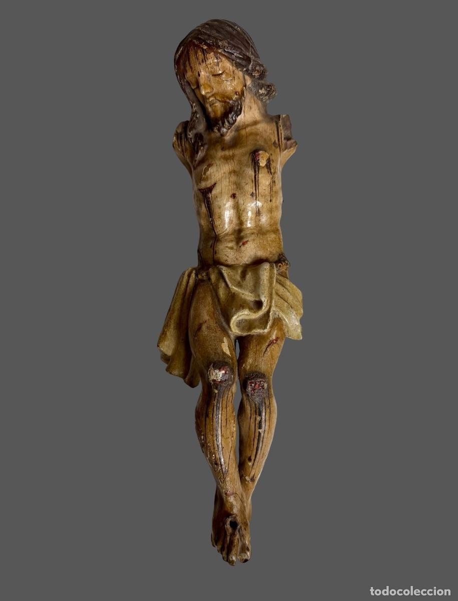 Arte: Cristo en madera tallada, barroco Espa&ntilde;ol, siglo XVII - XVIII