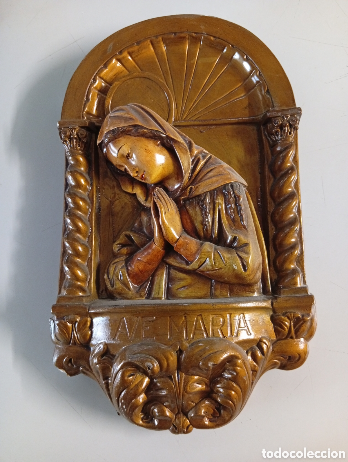 Arte: Plaf&oacute;n retablo virgen estuvo policromado