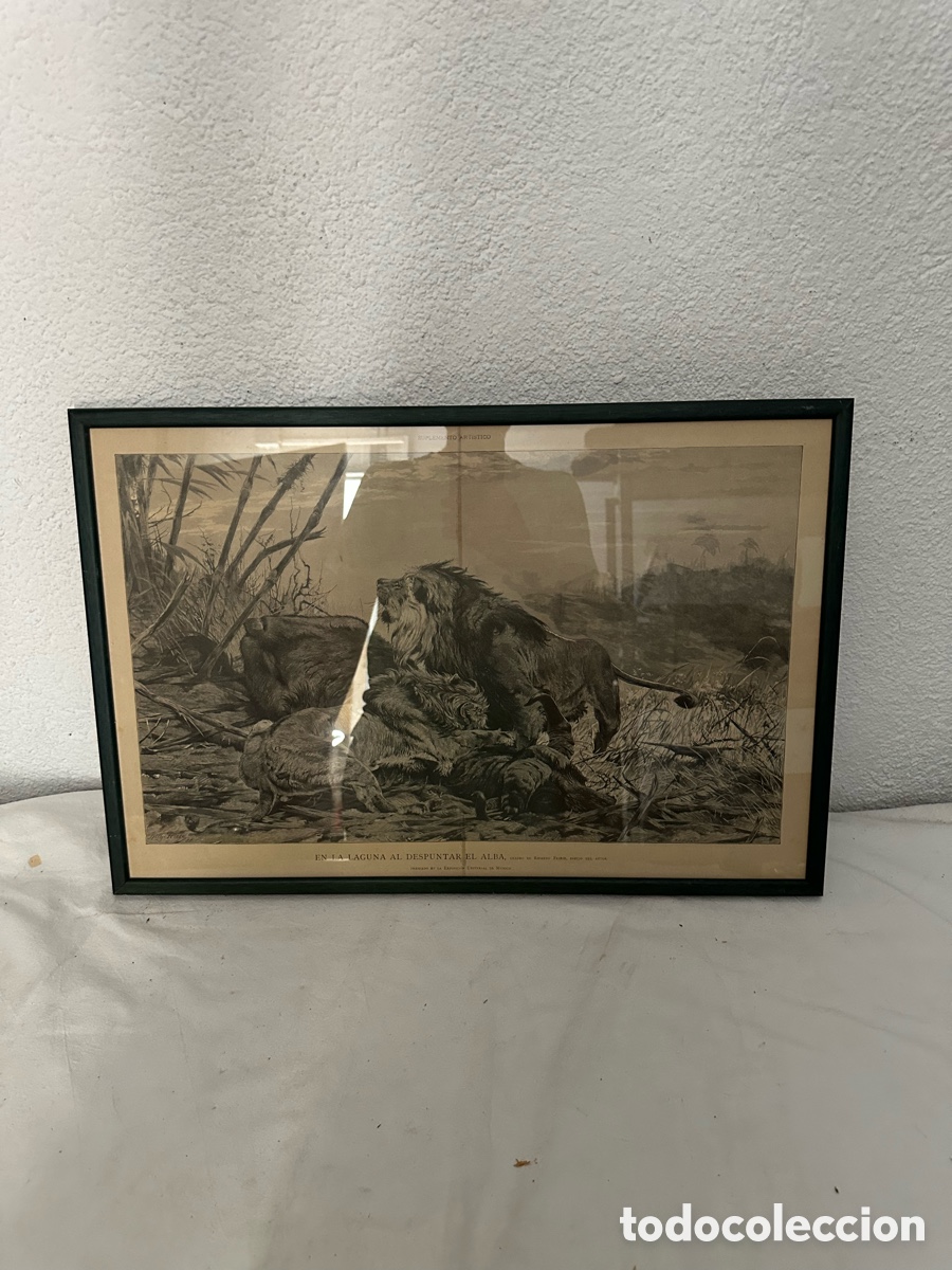 Arte: grabado xilogr&aacute;fico del siglo XIX titulado &rdquo;En la Laguna al Despuntar el Alba