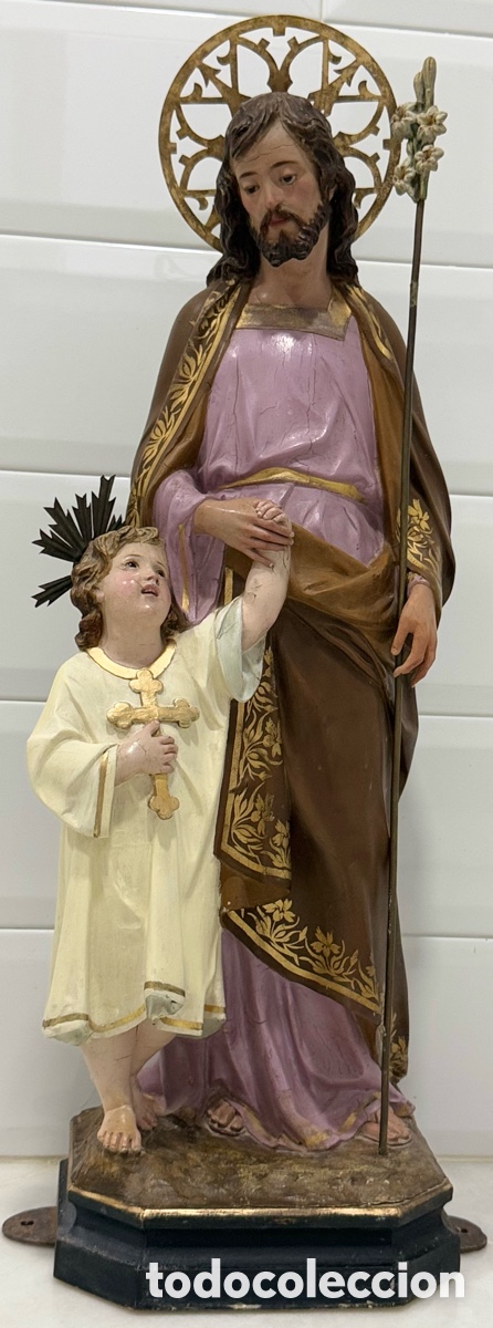 Arte: ANTIGUO Y ESPECTACULAR SAN JOS&Eacute; ARTE CRISTIANO OLOT