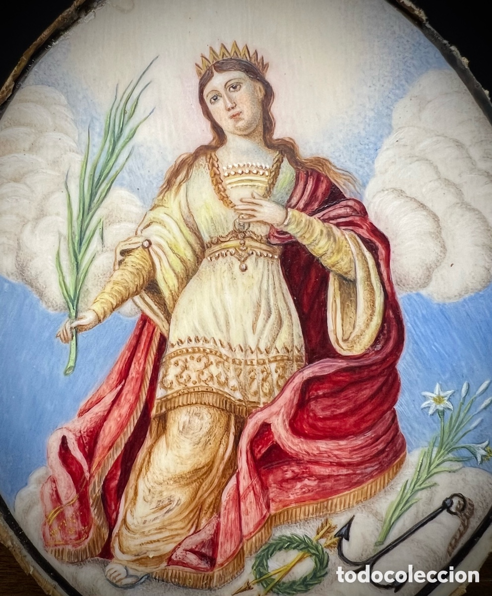 Arte: Santa Filomena, miniatura. S.XVIII