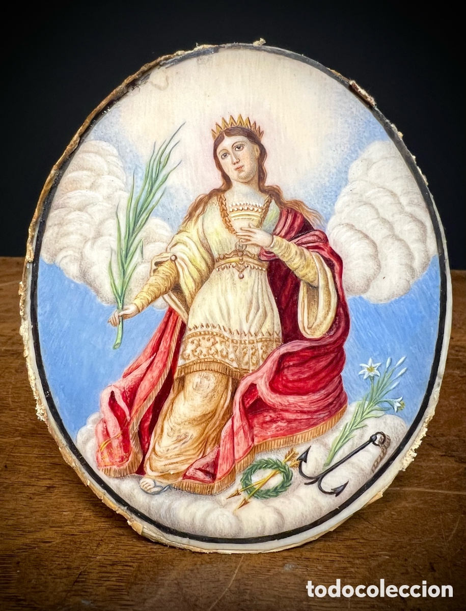 Arte: Santa Filomena, miniatura. S.XVIII