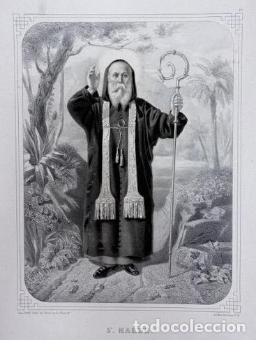 Arte: LITOGRAF&Iacute;A DEVOCIONAL DE SAN HAR&Oacute;N DE EGIPTO. SIGLO XX