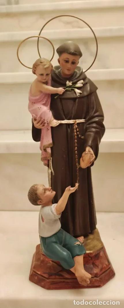 Arte: Figura religiosa San Antonio de Padua 35cm