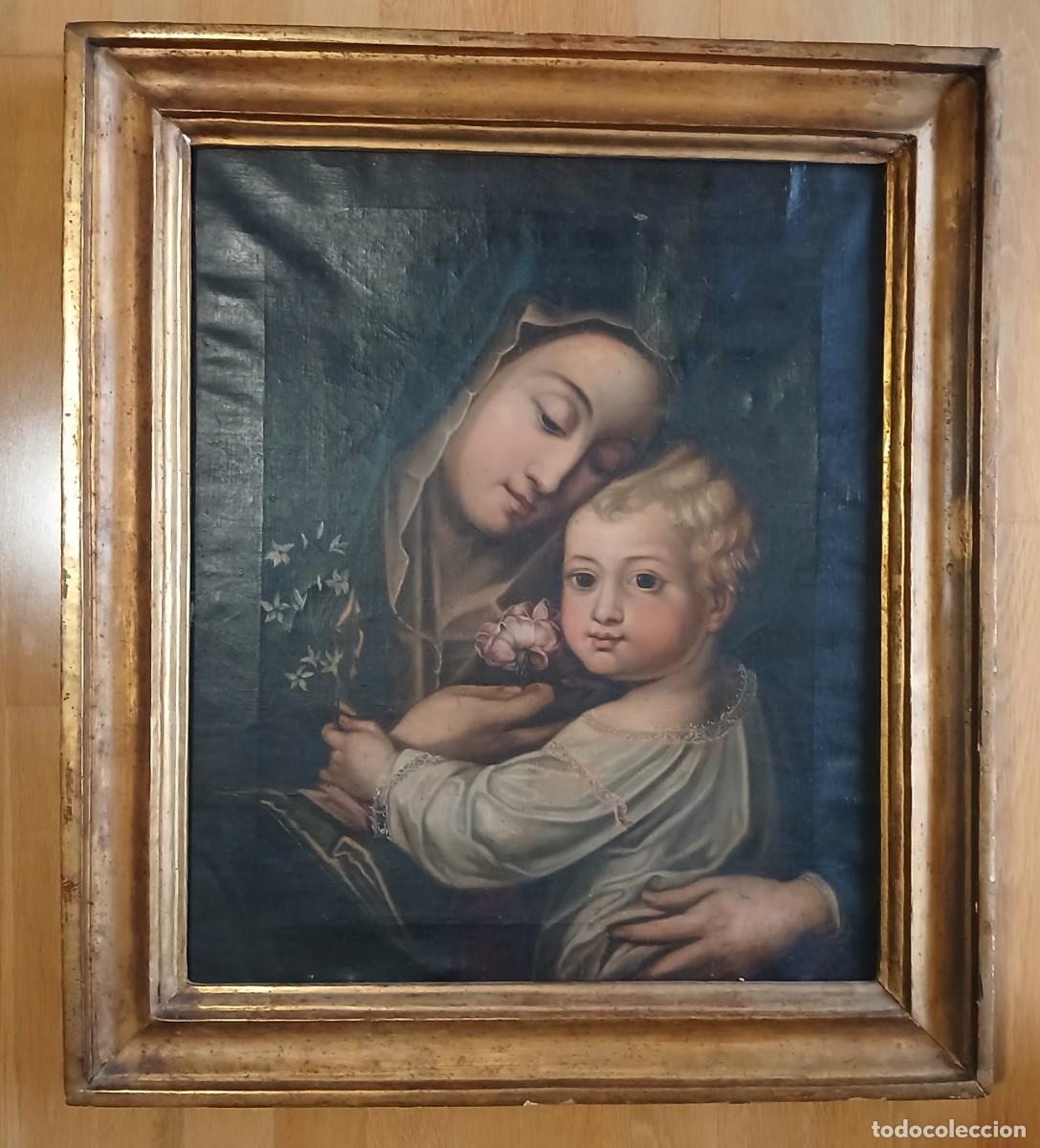 Arte: Oleo religiosa Escuela Espa&ntilde;ola siglo XVII