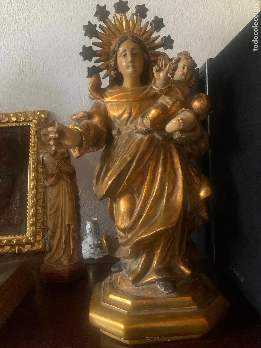 Arte: Talla Virgen Mar&iacute;a con Ni&ntilde;o Jes&uacute;s