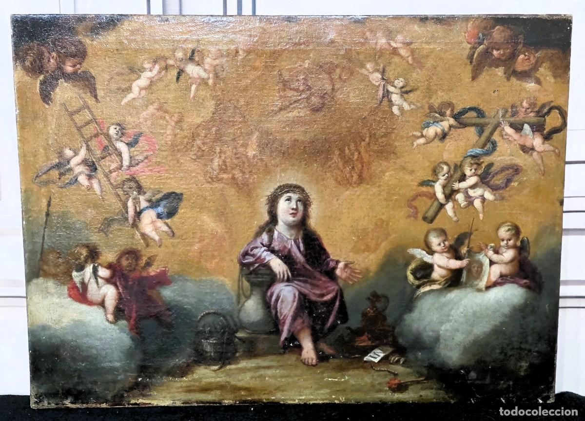Arte: Oleo religioso sobre lienzo S.XVII