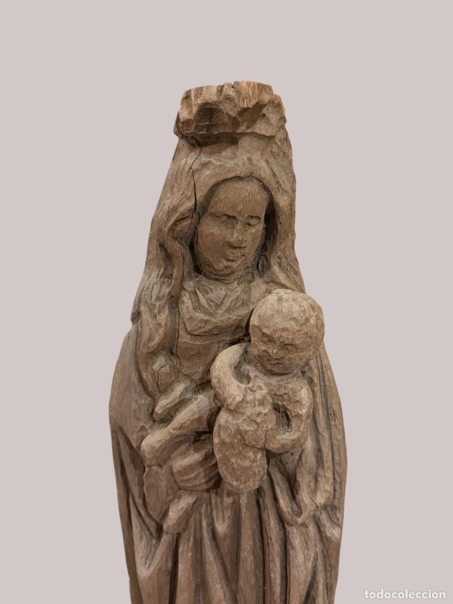 Arte: VIRGEN TALLADA EN MADERA SIN ACABAR - Foto 2
