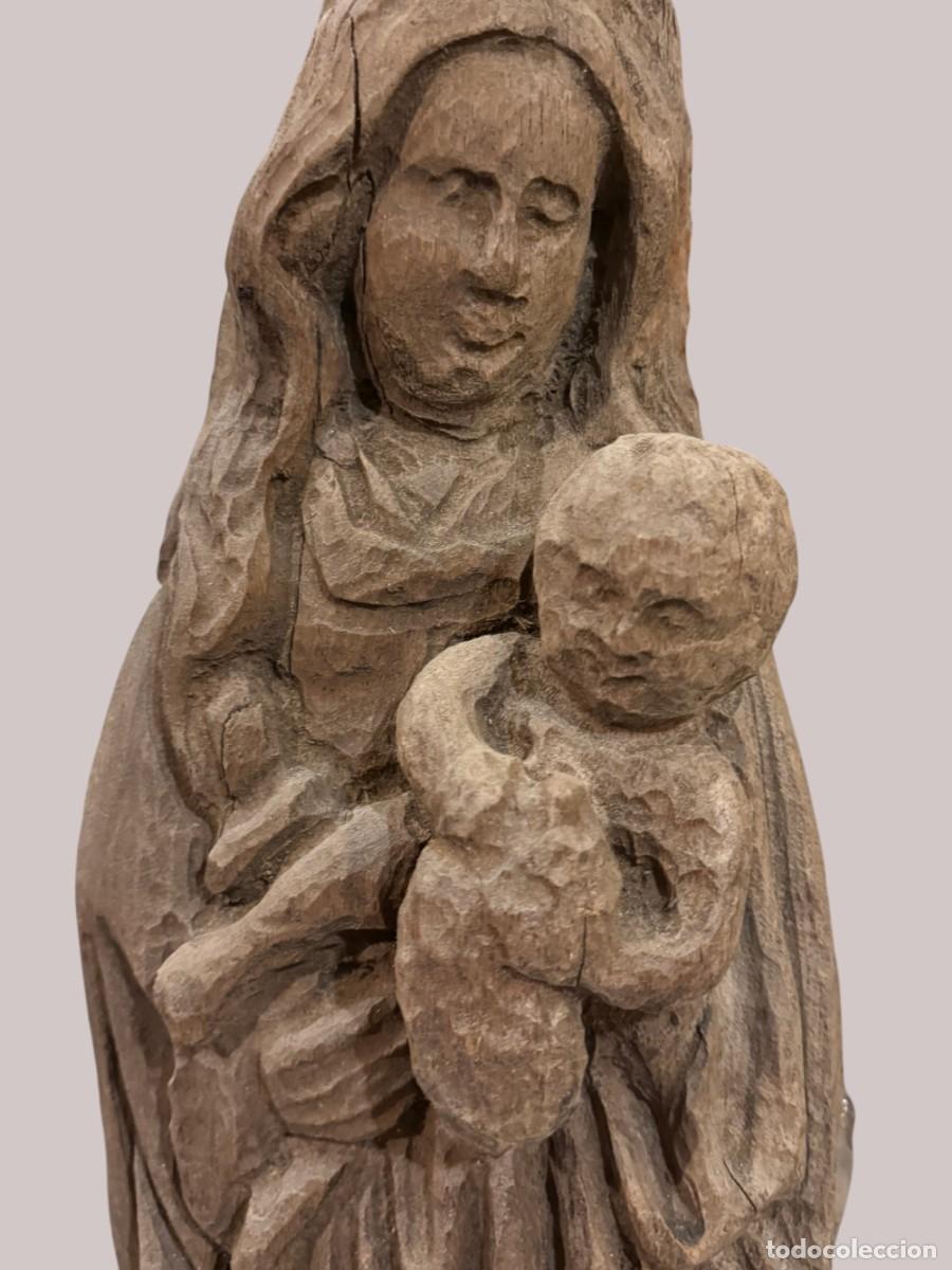 Arte: VIRGEN TALLADA EN MADERA SIN ACABAR - Foto 3