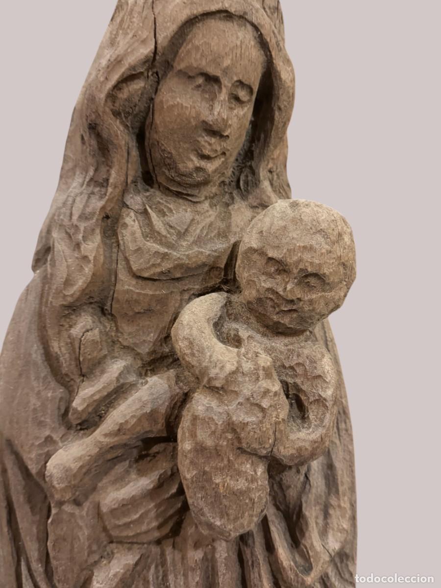 Arte: VIRGEN TALLADA EN MADERA SIN ACABAR - Foto 4