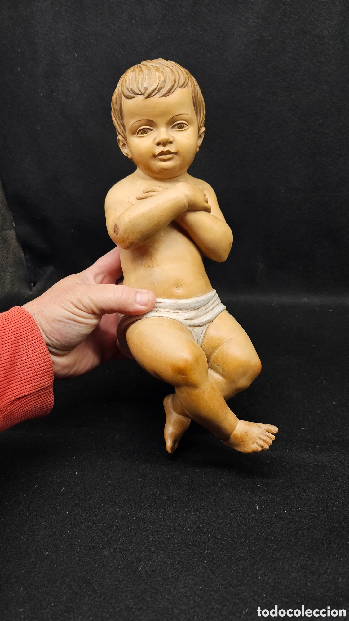 Arte: Ni&ntilde;o Jes&uacute;s en madera tallada LEER BIEN DESCRIPCI&Oacute;N