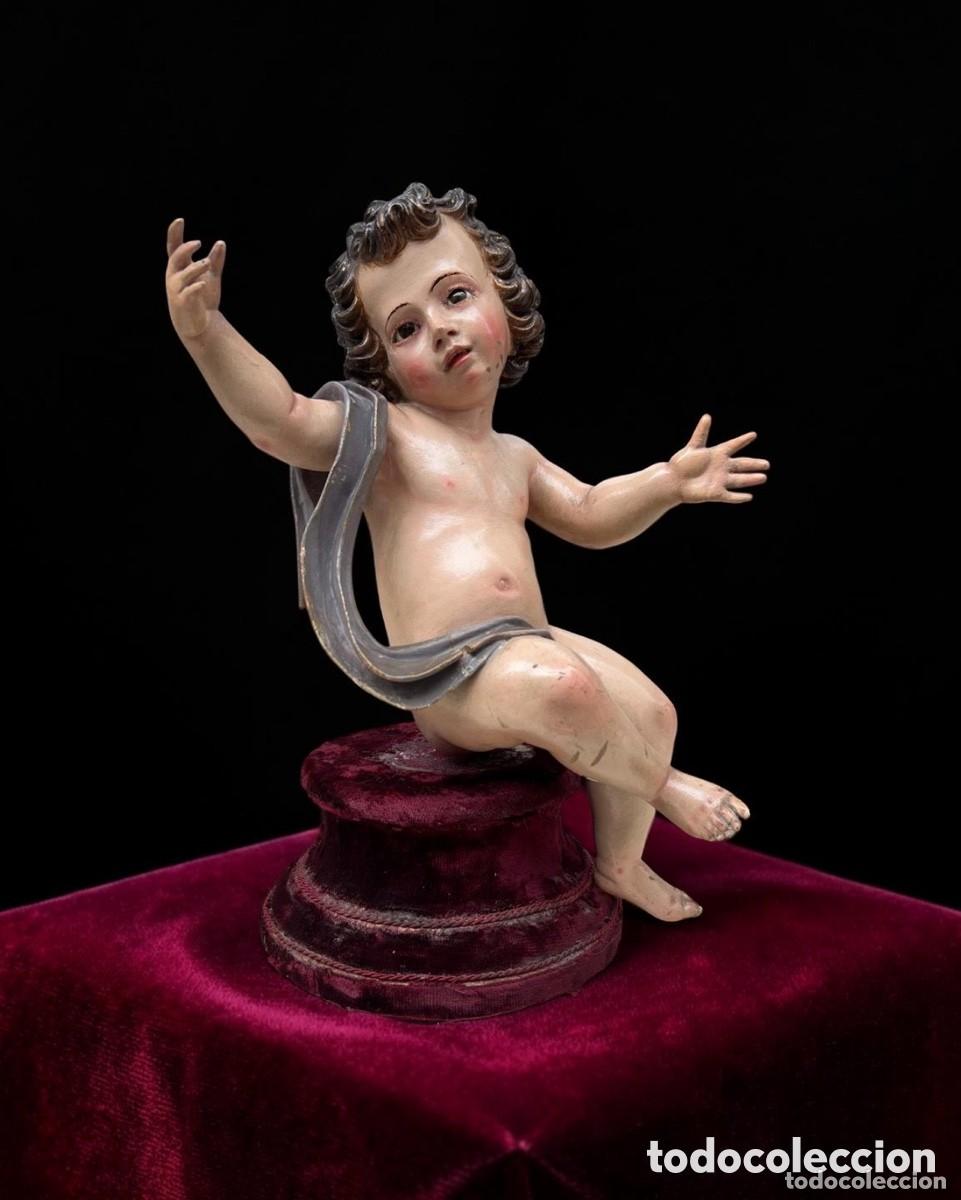 Arte: Ni&ntilde;o Jesus de escuela Sevillana,siglo XVIII C&iacute;rculo de Luisa Ignacia Rold&aacute;n (1652 -1706)