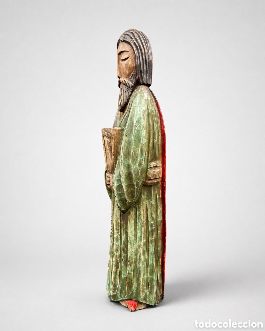 Arte: Talla religiosa de madera policromada 30 cm - Foto 2