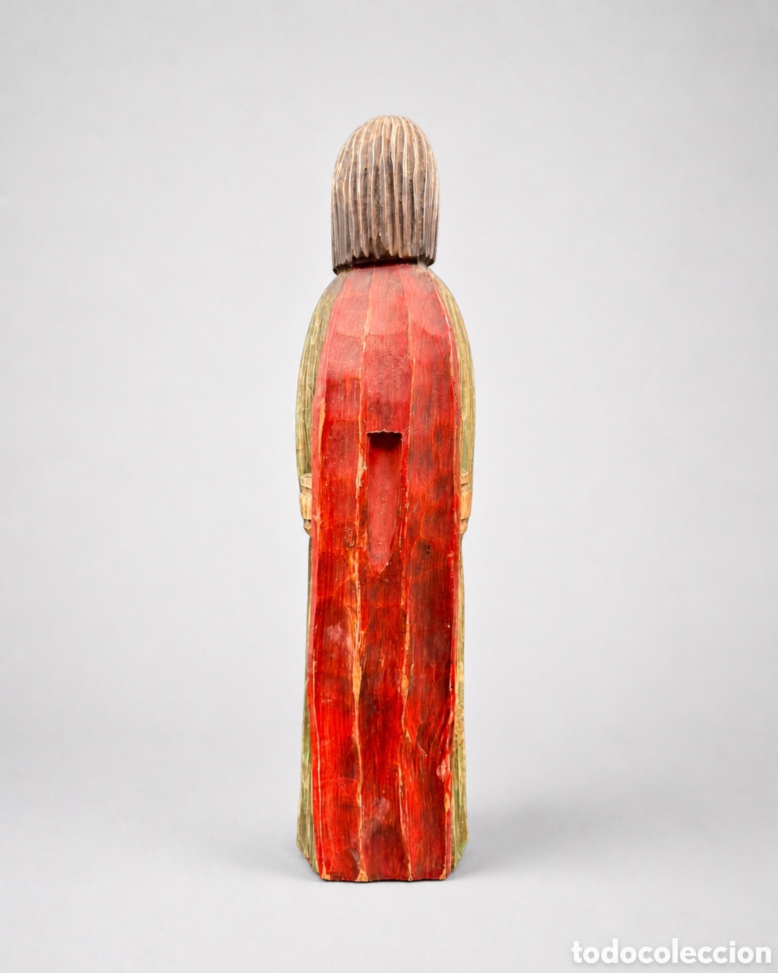 Arte: Talla religiosa de madera policromada 30 cm - Foto 3