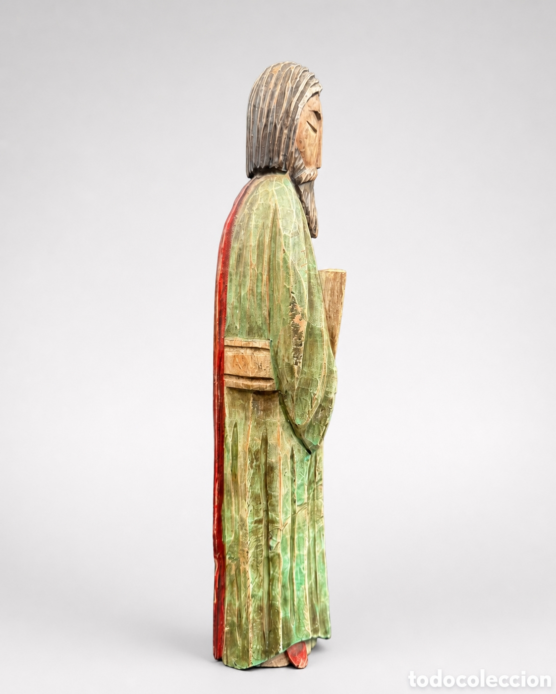 Arte: Talla religiosa de madera policromada 30 cm - Foto 4