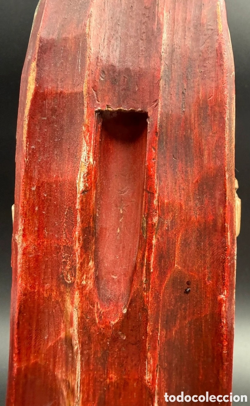 Arte: Talla religiosa de madera policromada 30 cm - Foto 6
