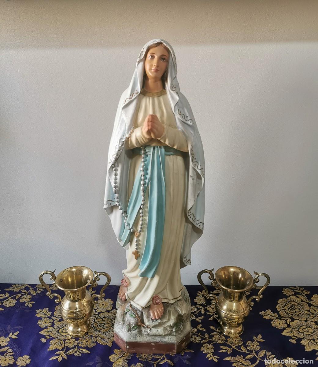Arte: Virgen de Lourdes Olot 54cm