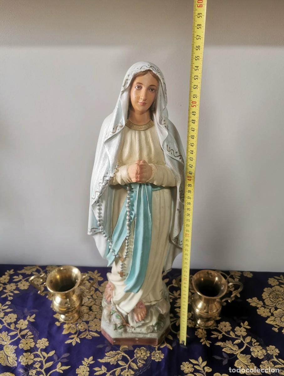 Arte: Virgen de Lourdes Olot 54cm - Foto 5