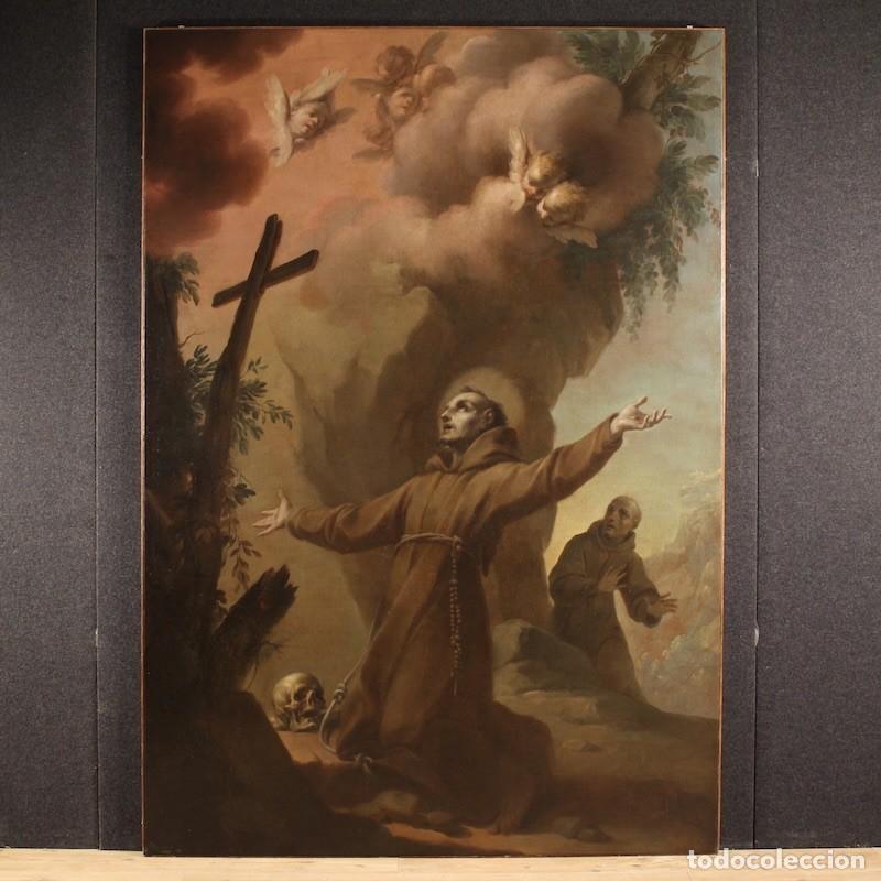 Arte: Magn&iacute;fica pintura italiana del siglo XVIII, El &eacute;xtasis de San Francisco de As&iacute;s.