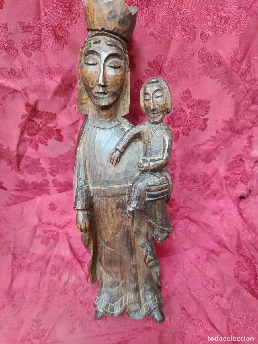 Arte: Preciosa escultura Virgen g&oacute;tica.