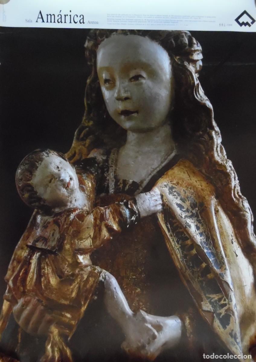 Arte: Cartel Virgen con ni&ntilde;o, siglo XVI, Numerado 184/500, 39x68,5, editado en 1989, Sala Am&aacute;rica, Vitoria