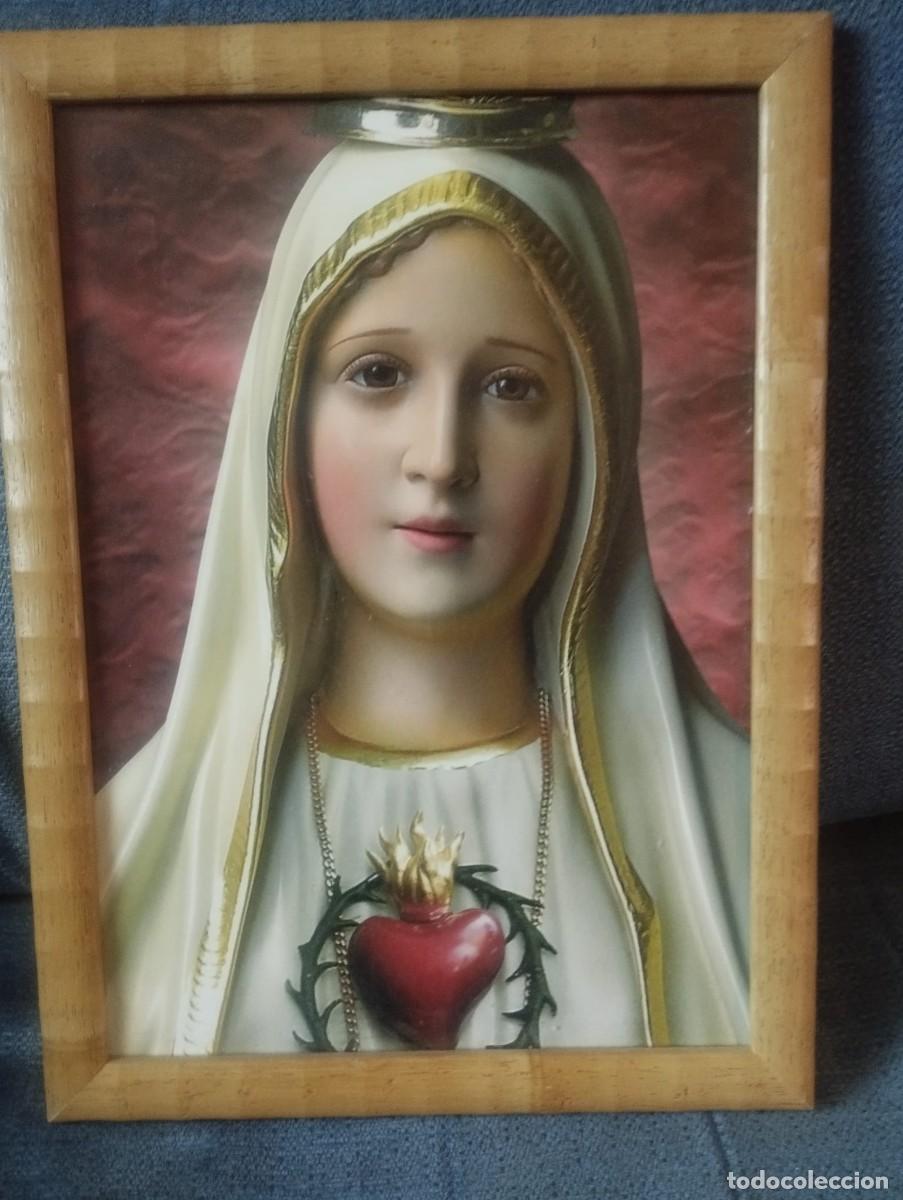 Arte: Virgen de F&aacute;tima con el Inmaculado Coraz&oacute;n de Mar&iacute;a