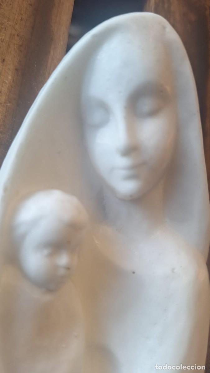 Arte: Preciosa Virgen con el Ni&ntilde;o Escayola Barnizada