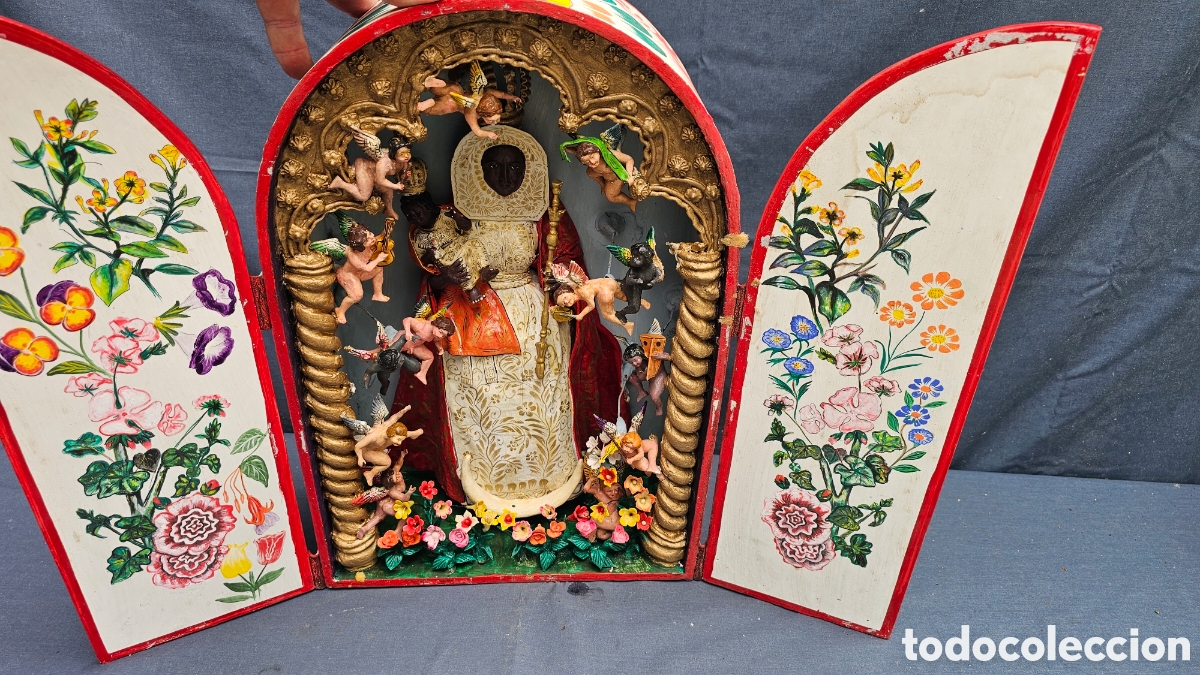 Arte: Antigua capilla de la virgen de Candelaria hecha y pintada a mano...