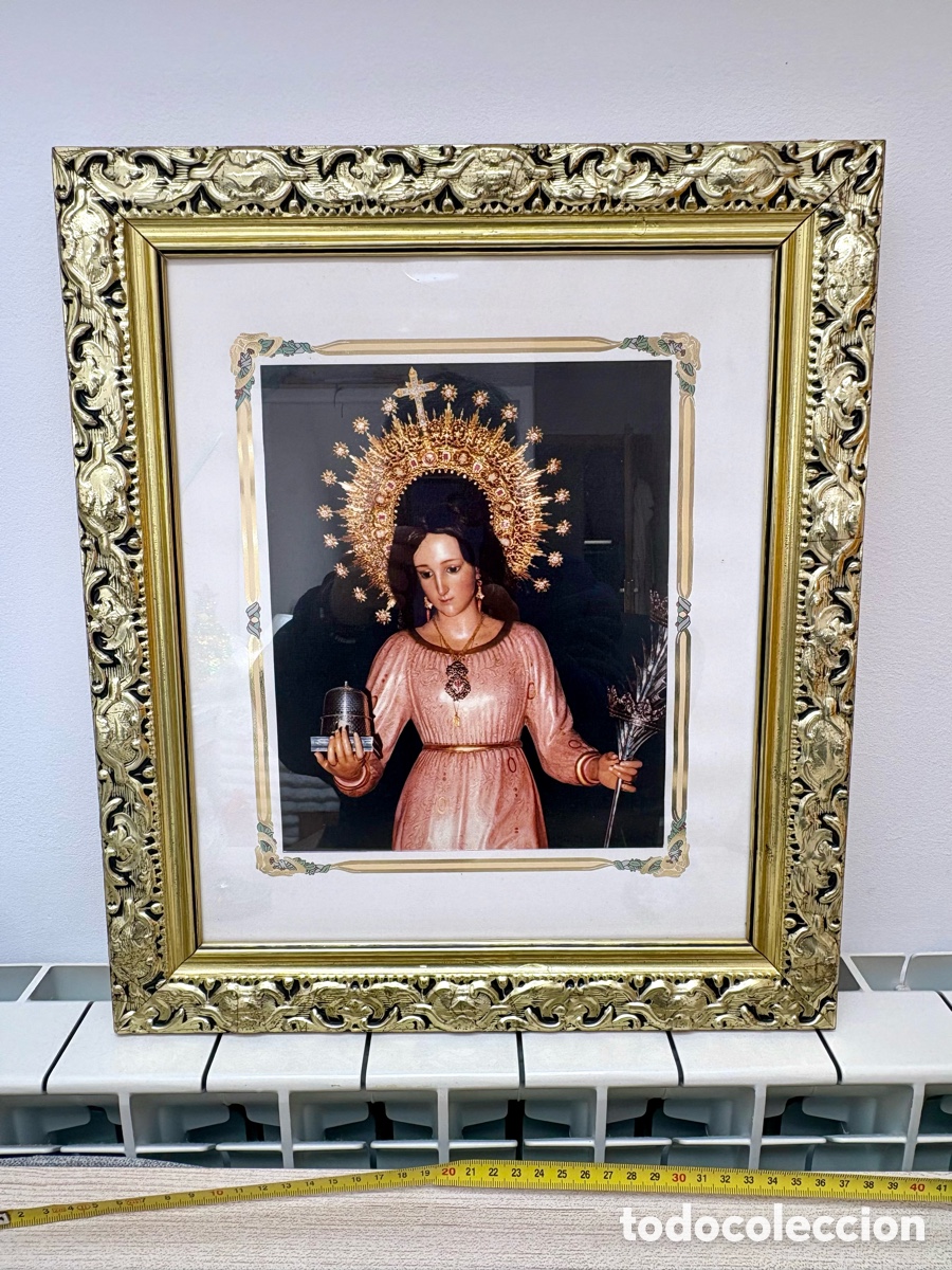Arte: Cuadro Religioso Antiguo - Santa Eulalia de M&eacute;rida (M&aacute;rtir y Patrona)
