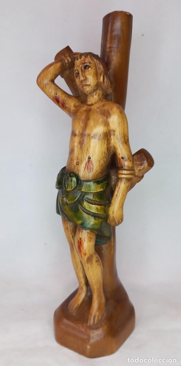 Arte: ESCULTURA DE MADERA TALLADA Y POLICROMADA DE SAN SEBASTIAN