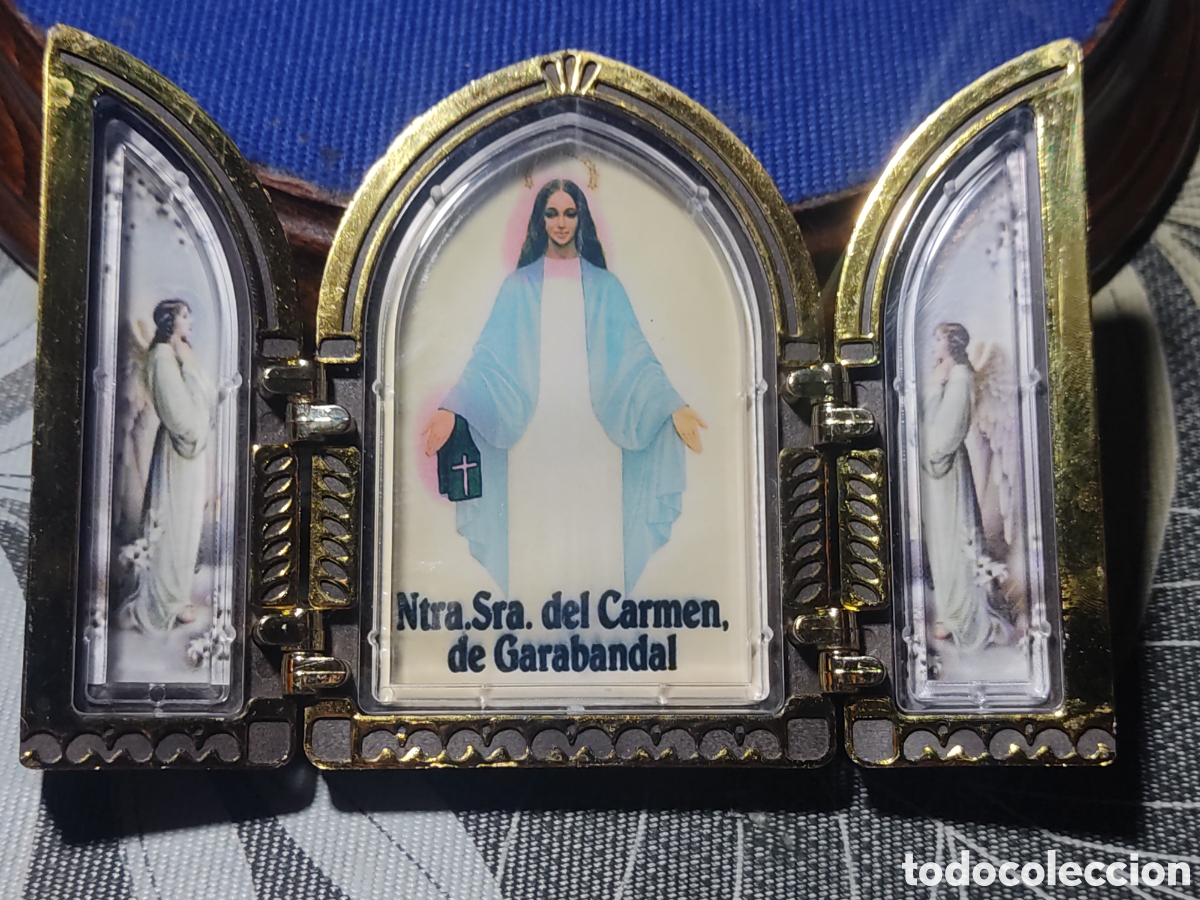 Arte: Peque&ntilde;o tr&iacute;ptico antiguo de Nta.Sra.del Carmen de Garabandal.
