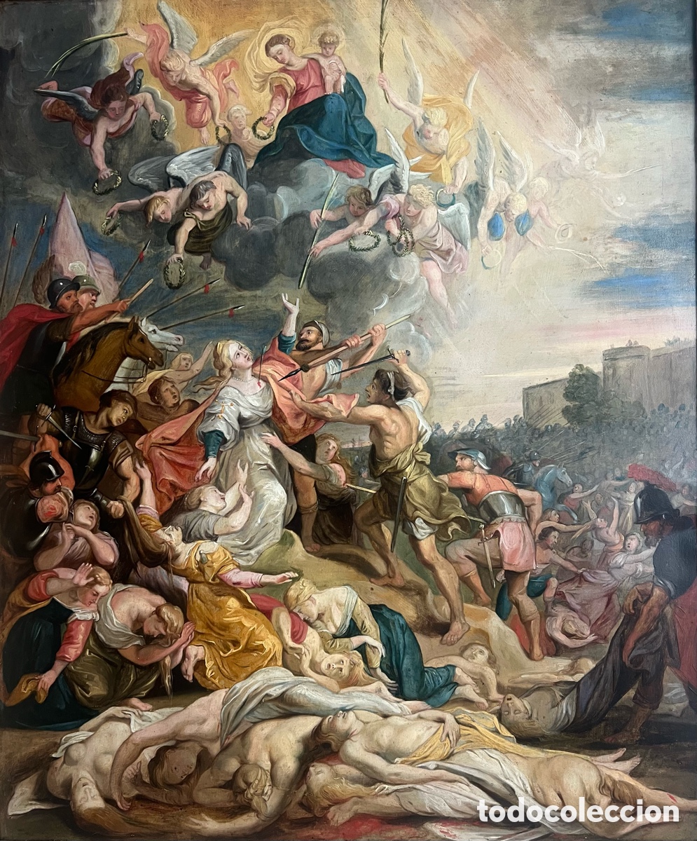 Arte: Santa &Uacute;rsula. &Oacute;leo sobre Cobre. S.XVII