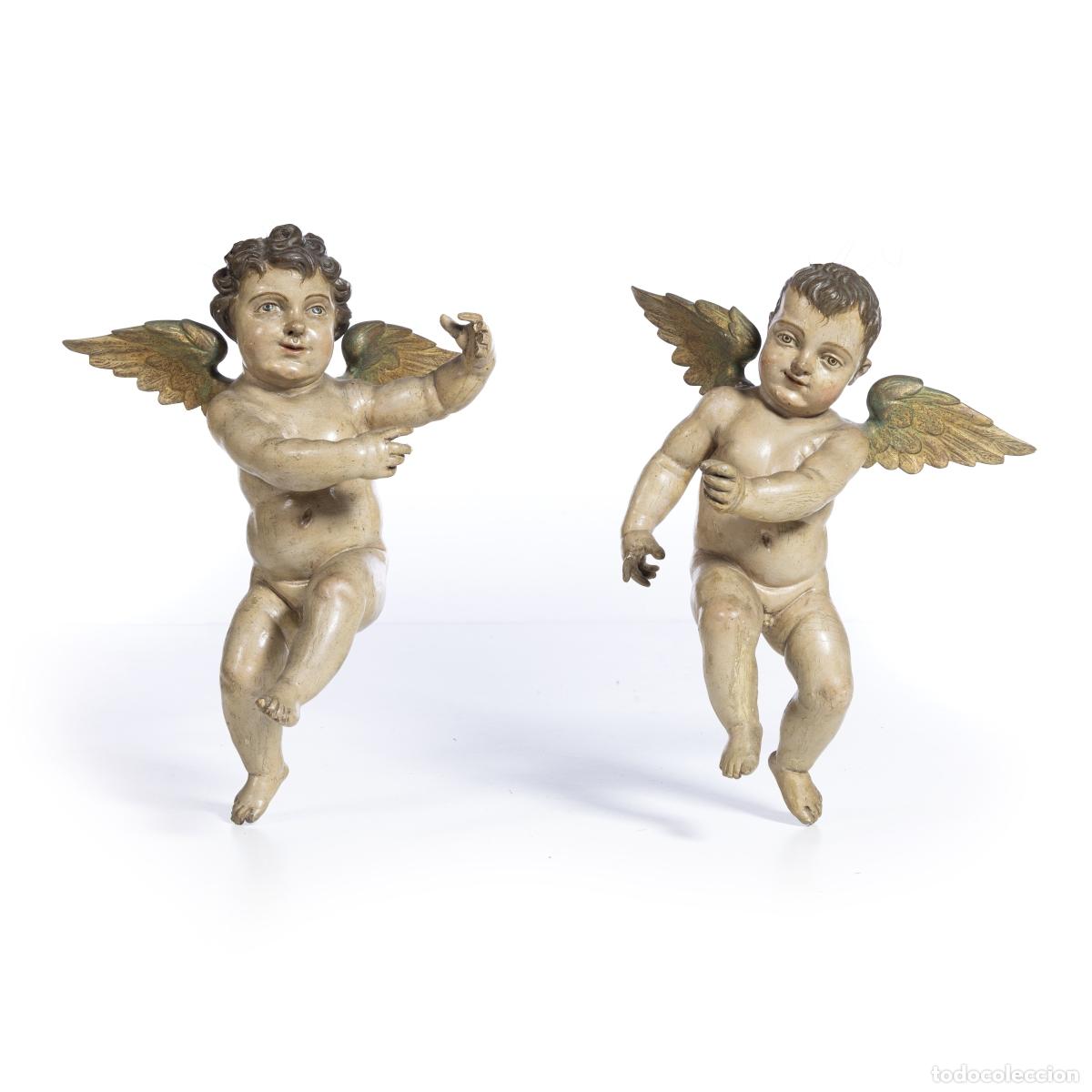 Arte: Pareja de &aacute;ngeles, siglo XVIII