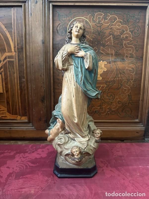 Arte: INMACULADA CONCEPCI&Oacute;N DE MARIA , ESTUCO POLICROMADO , IMAGINERIA OLOTINA