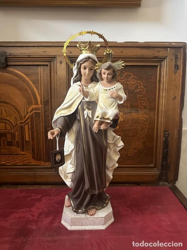 Arte: VIRGEN DEL CARMEN , ESTUCO POLICROMADO