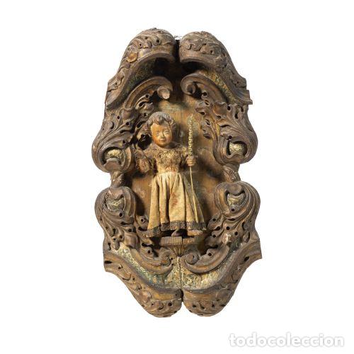 Arte: Arte sacro - Ni&ntilde;o Jes&uacute;s con nicho - Siglo XVIII