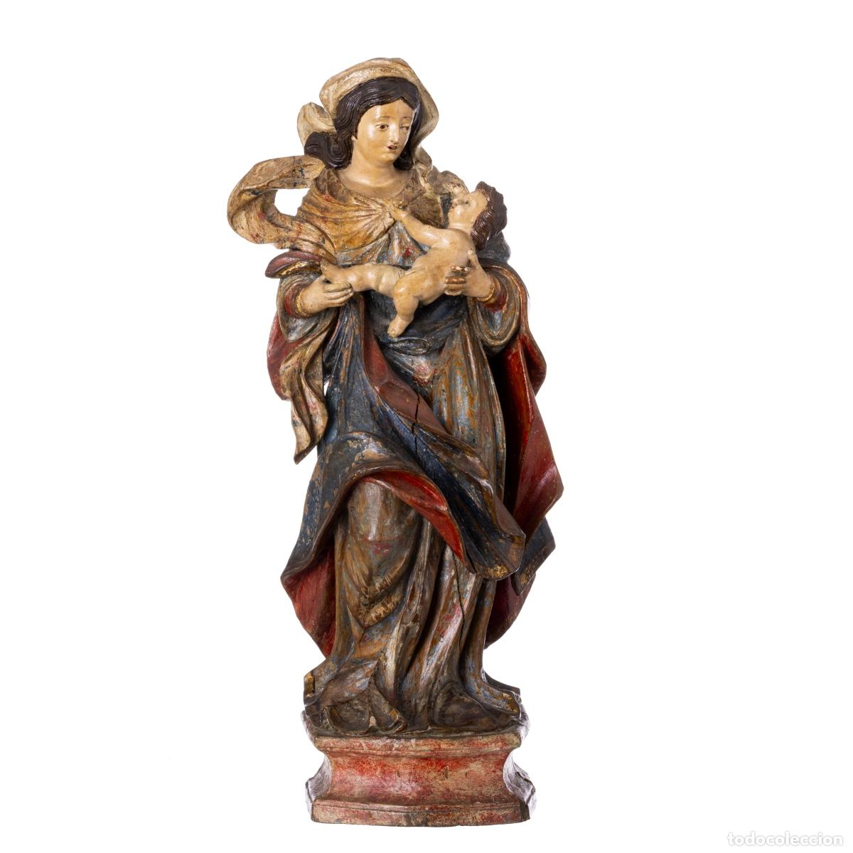 Arte: Arte sacro - Nuestra Se&ntilde;ora con el Ni&ntilde;o Jes&uacute;s - Siglo XVIII