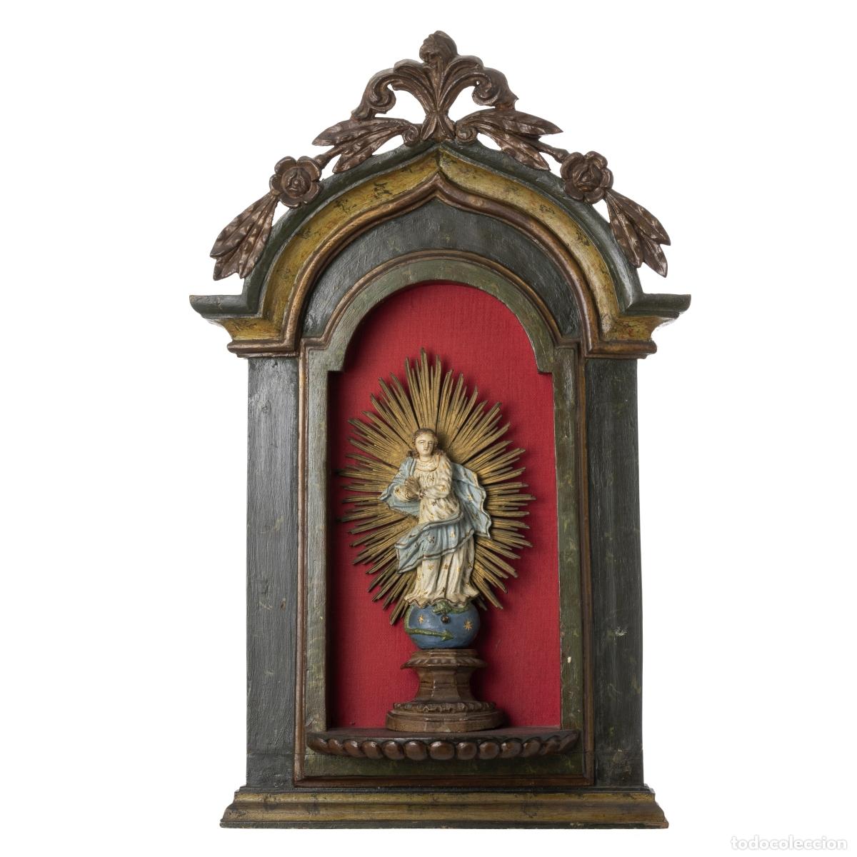 Arte: Arte sacro - Nuestra Se&ntilde;ora de la Concepci&oacute;n con nicho - Siglo XVIII