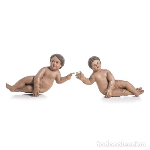 Kunst: Arte sacro - Pareja de serafines - Siglo XVIII