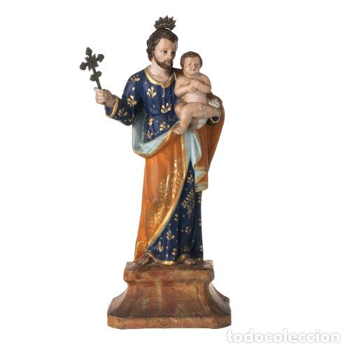 Arte: Arte sacro - San Jos&eacute; con el Ni&ntilde;o Jes&uacute;s - Siglo XIX