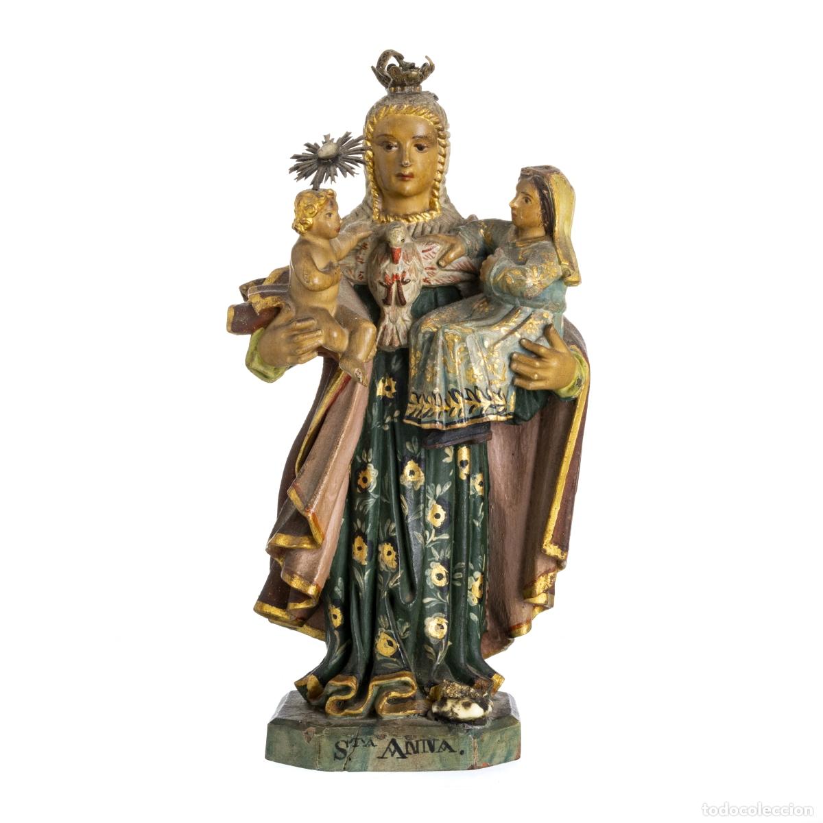 Arte: Arte sacro - Santa Ana con la Virgen Mar&iacute;a y el Ni&ntilde;o Jes&uacute;s - Siglo XVIII