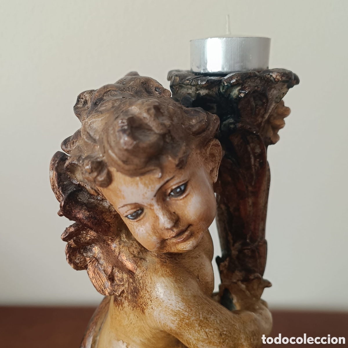 Arte: Portavelas &Aacute;ngel Barroco - Foto 8