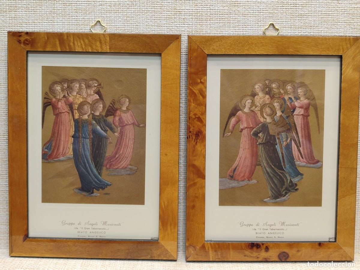 Arte: Gruppo de Angeli musicanti VII-VIII, de Fra Angelico. Roberto Hoesch 1940, 2 Cuadros